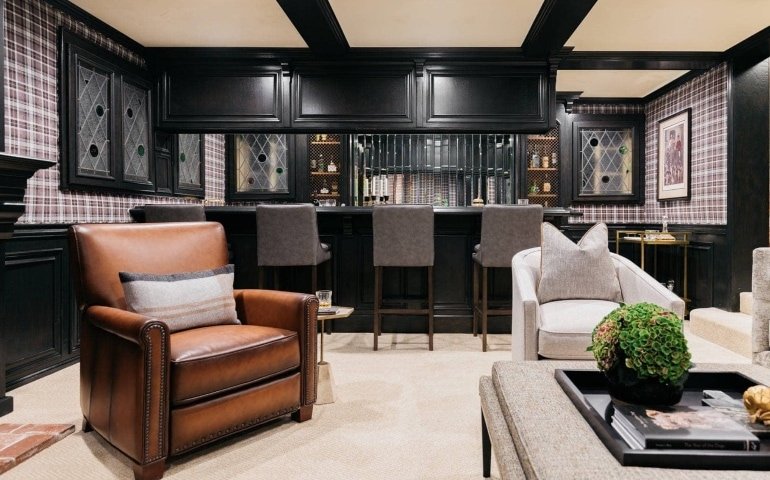 San Marino Charleston Charm Basement Design
