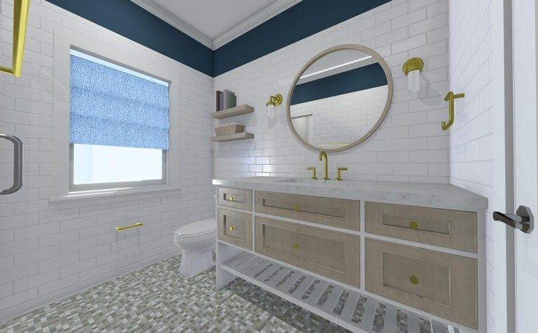 California Coastal Bathroom Sink Design