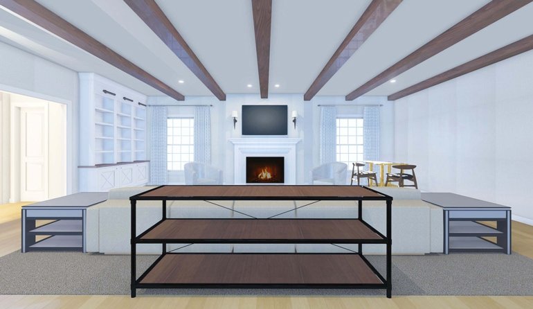 California Coastal Living Room Project Design