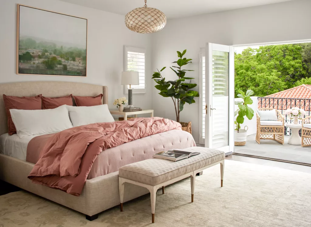 Mediterranean Coastal Master Bedroom Design