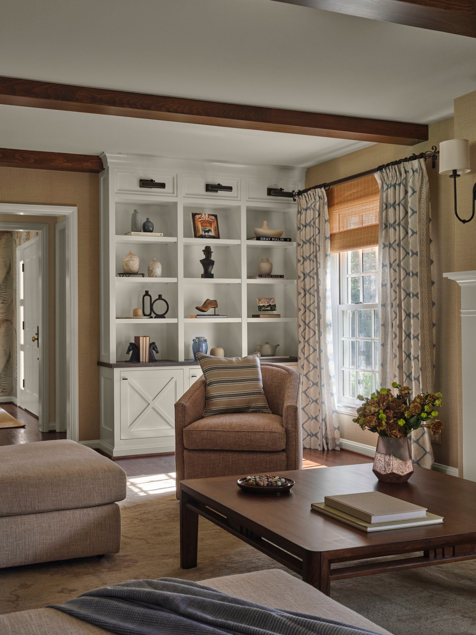 Equestrian themed living room designed by Coco Maison in California | Interior design investment 
