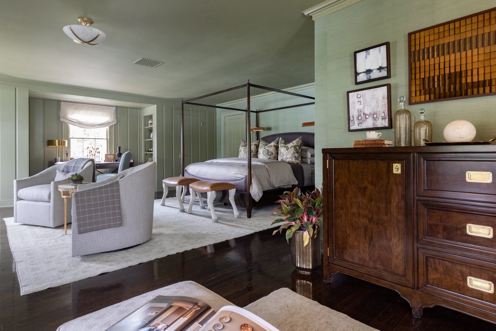 Pasadena luxury primary suite designed by Coco Maison.