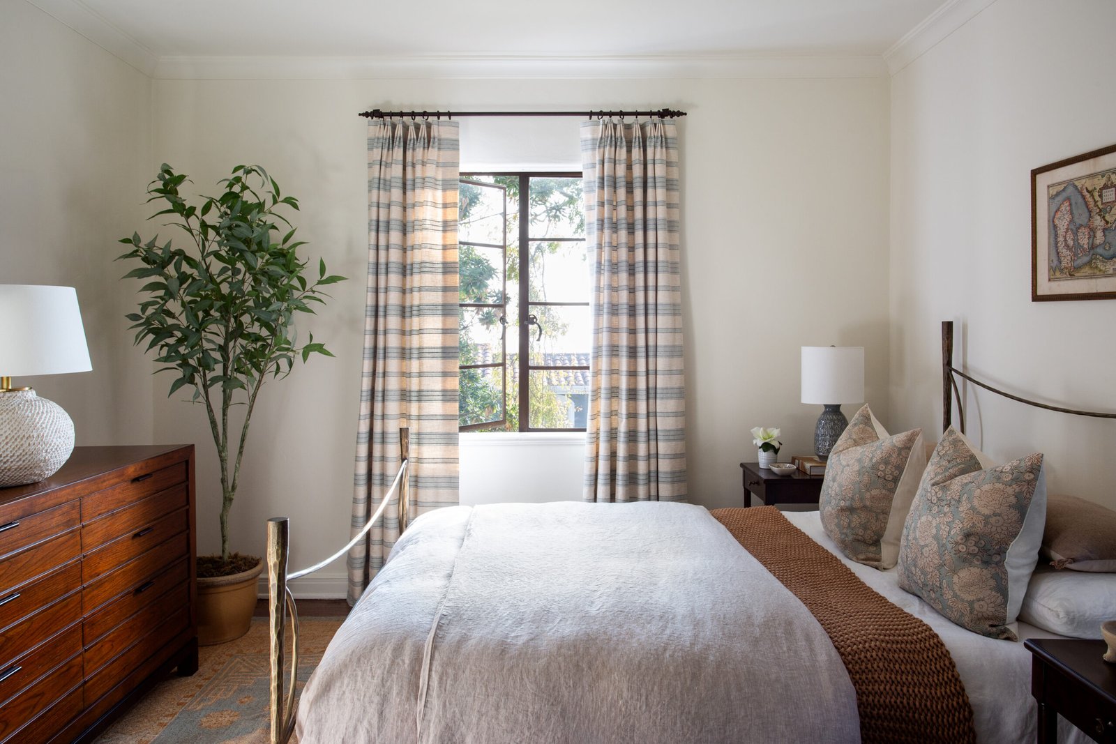 Luxury bedroom designed by Coco Maison in California - interior design investment. 