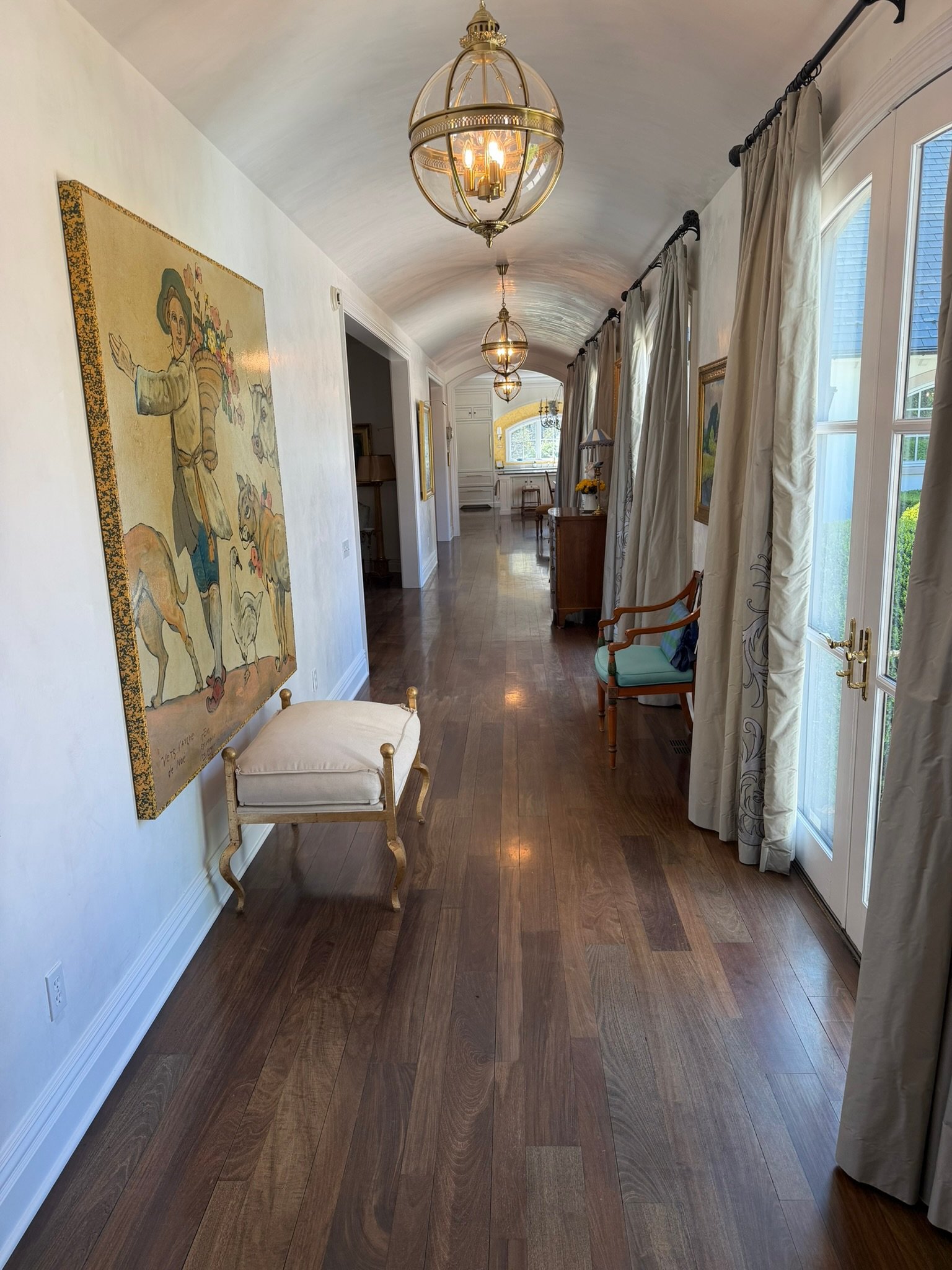 Hallway in the Fort Wayne home, before the Coco Maison design makeover - long-term partnership.