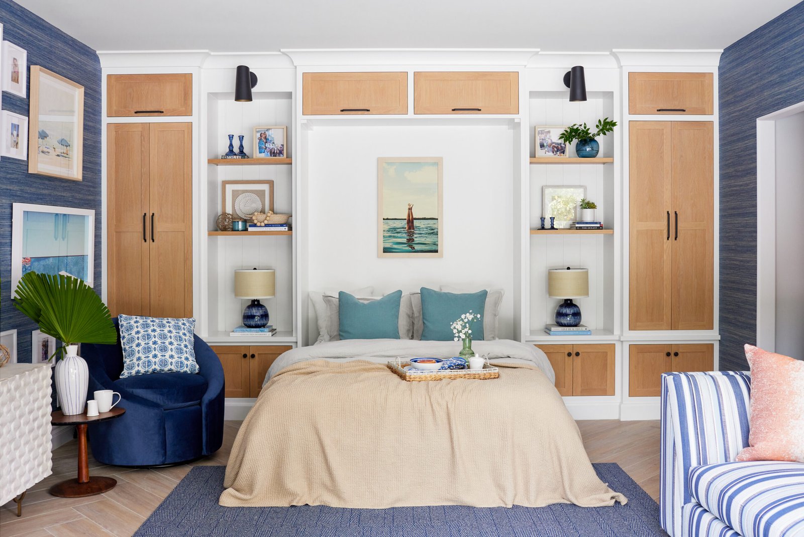 What luxury interior design really means - custom murphy bed for guests.